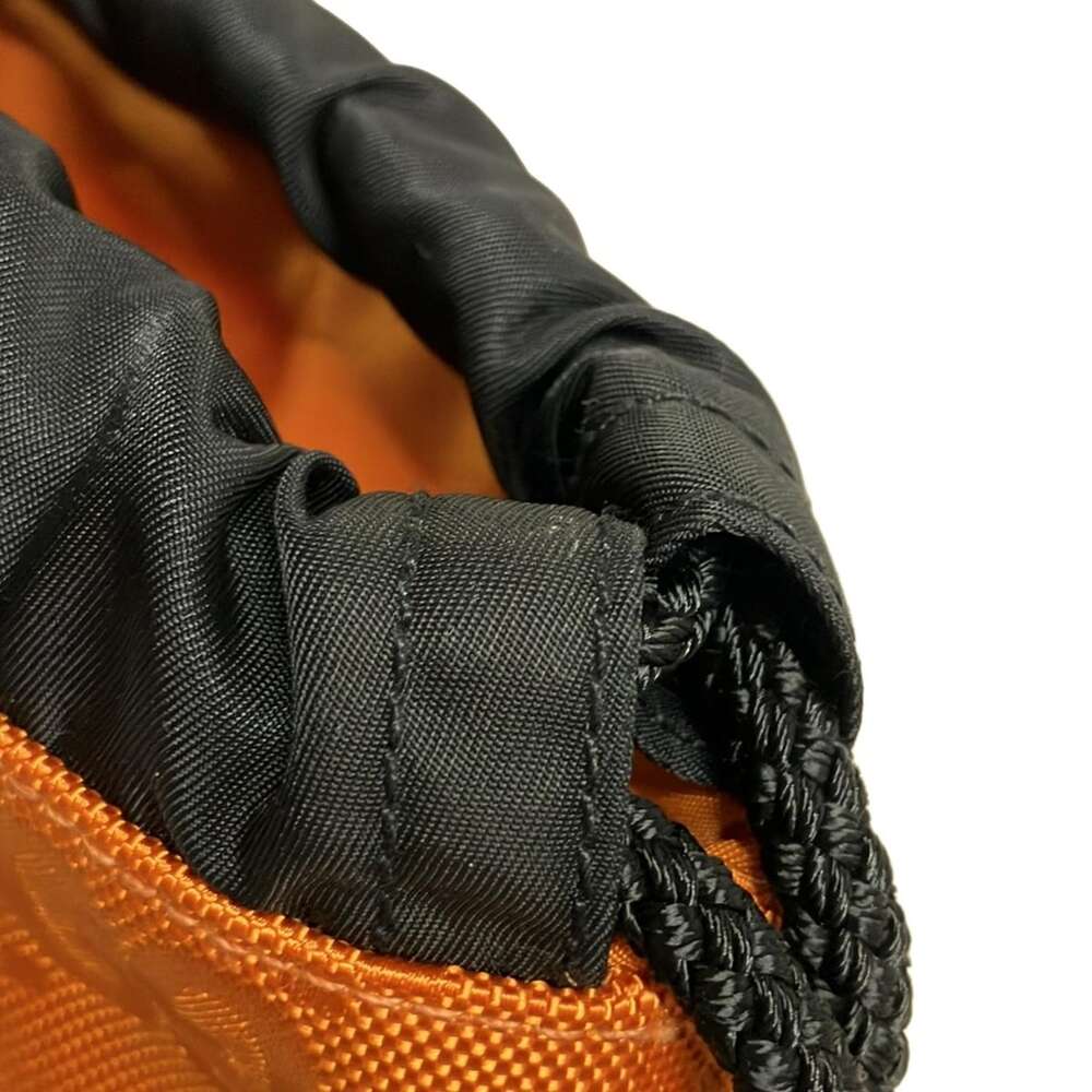 Gucci Off the Grit Backpack Daypack Backpack 643887 Orange Black Nylon Leather - Picture 13 of 15